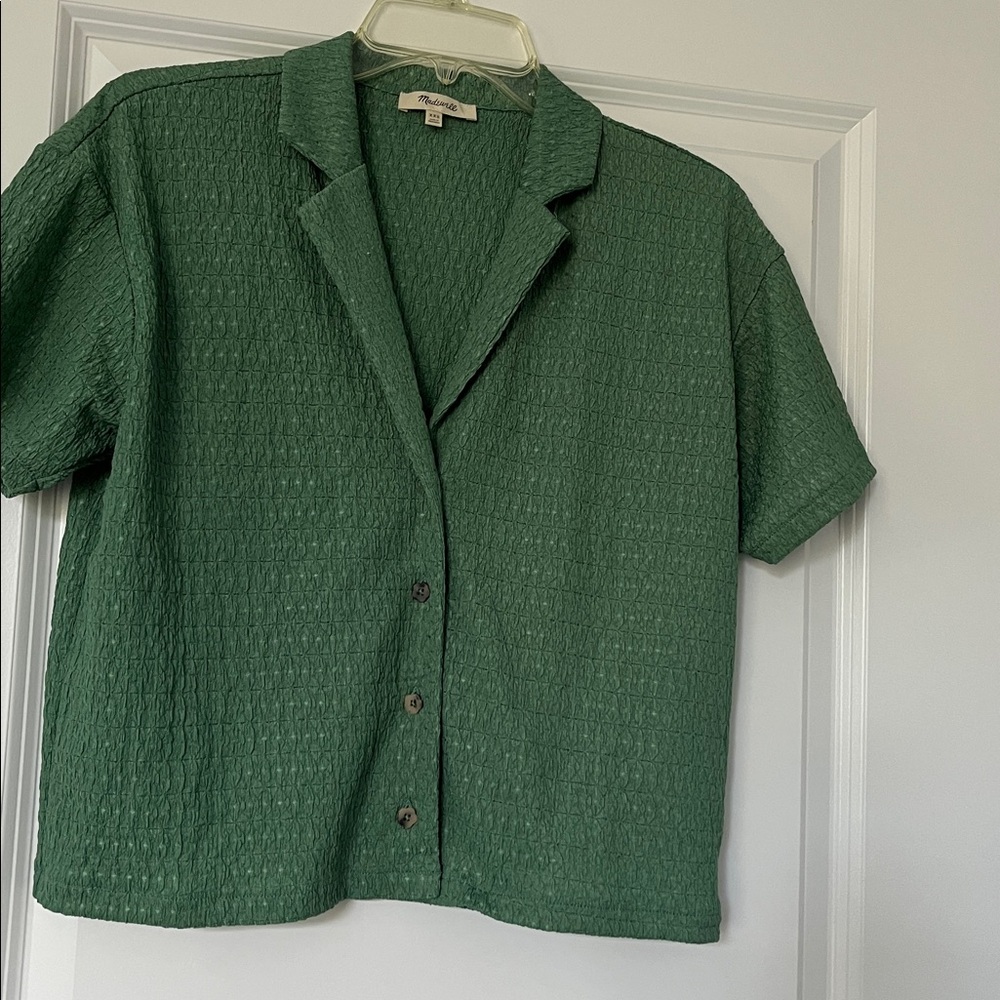 Madewell Green Button Down Shirt